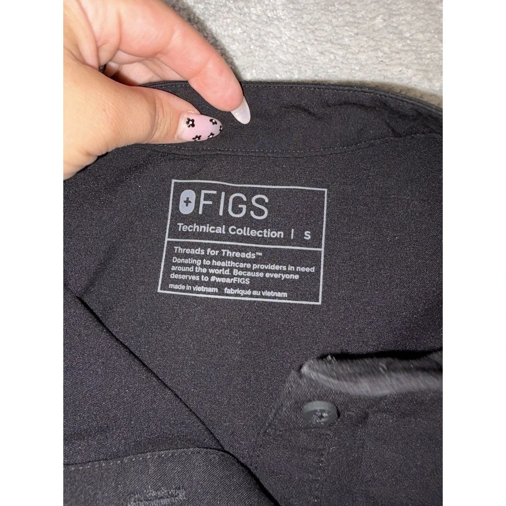 figs scrub set francisca top (s) & zamora joggers (xs/p) black